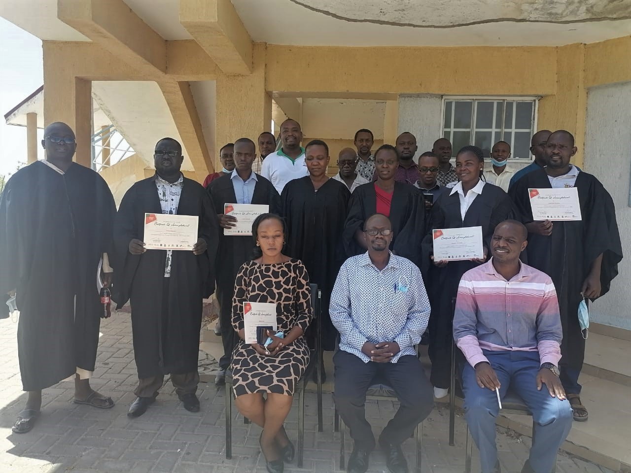 Members of staff issued with certificates after successful pedal training