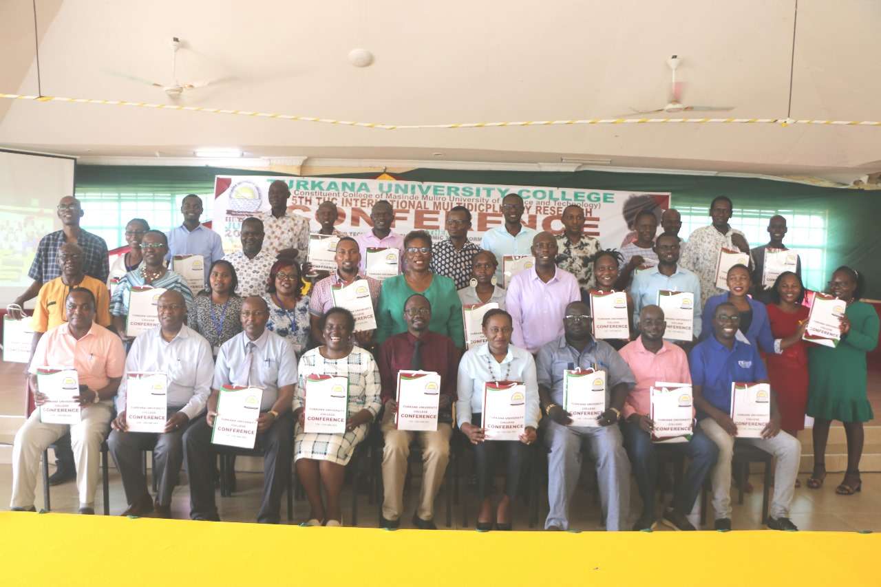 Participants at a College research conference